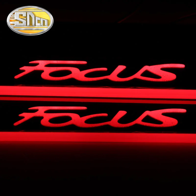  SNCN 4PCS Car LED Door Sill For Ford Focus 2 3 4 MK2 MK3 MK4 Ultra-thin Acrylic Dynamic LED Welcome - 32898165644