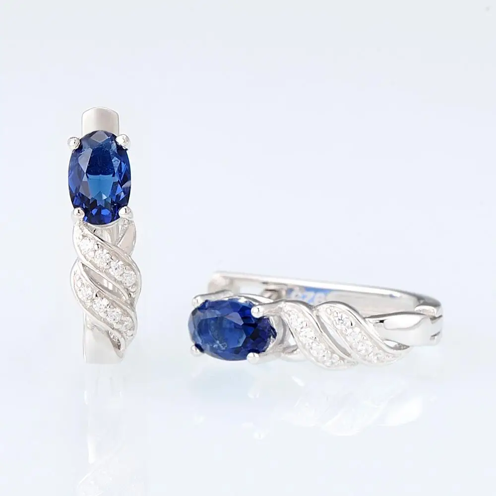 E303165BLGZSL925-SV5-Silver Earrings