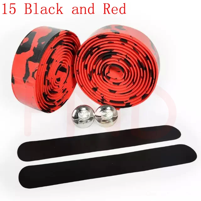 fengzong Colorful Cycling Handle Belt Bike Bicycle Cork Handlebar Tape Wrap 2 Bar Free White Black