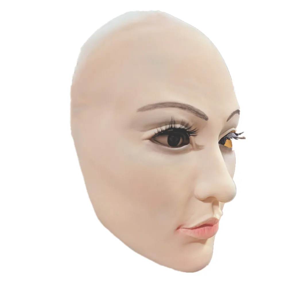 

Female Real Mask Artificial Man Latex Masks Sunscreen mask Disguise Prank Halloween makeup costume Realistic silicone maske