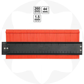 

Contour Gauge 5/10inch Profile Copy Gauge Ruler Metric Inch Marking Gauge Shape Duplicator Tiling Laminate Tiles Measuring Tools