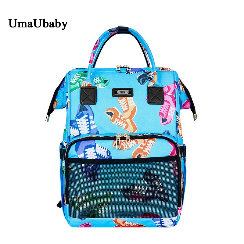 

Mummy Bag Multi-function Large Capacity Leisure Fashion Mummy Bag Mother-child Bag Double-shoulder Backpack Outdoor Travel Bag