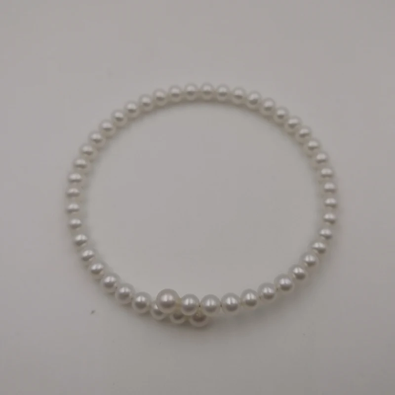 Sinya Natural Round shape pearls strands bangles bracelet for ladies girls for DIY Open elastic bracelet 2019 New arrival  (8)