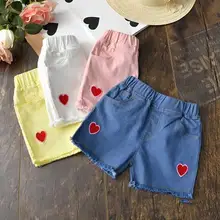 Шорты для девочек, тонкие джинсы для девочек, свободная детская одежда, штаны, летние популярные шорты, милые джинсы для девочек, короткие джинсовые штаны с карманами