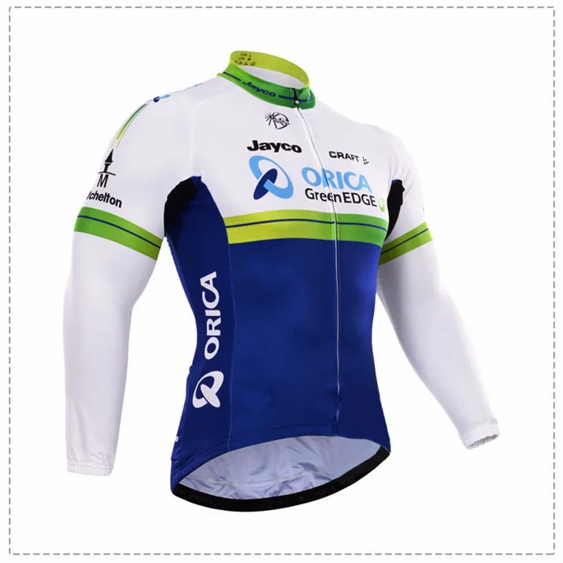 

winter team 2016 Orica Cycling long jersey bike thermal fleece long bike clothing MTB Ropa Ciclismo bicycling maillot Culotte