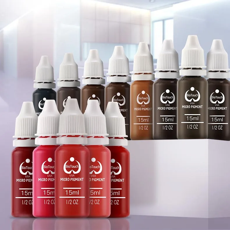 

23Pcs permanent makeup micro-pigment cosmetics tattoo permanent ink eyebrows eyeliner lip tattoo supply