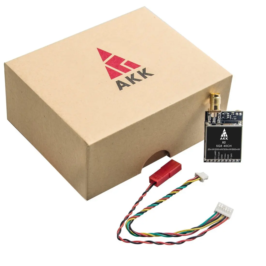Переключаемый FPV передатчик AKK X2 5 8 ГГц 40CH 0 01 МВт/25 МВт/200 мВт/500 МВт/800 МВт
