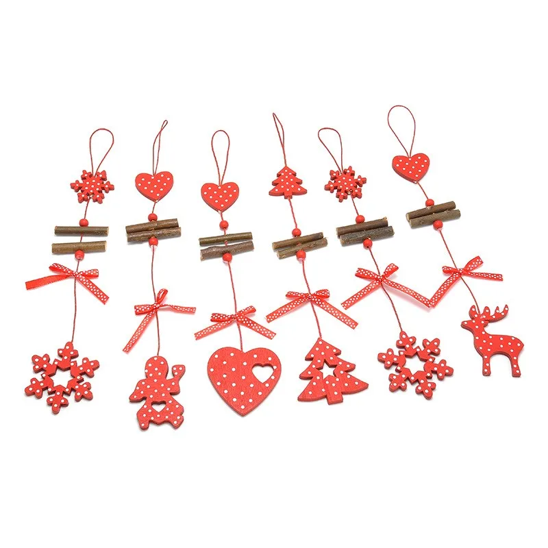 12PCS/ Set Christmas String Decorations Hanging Ornament Decoration