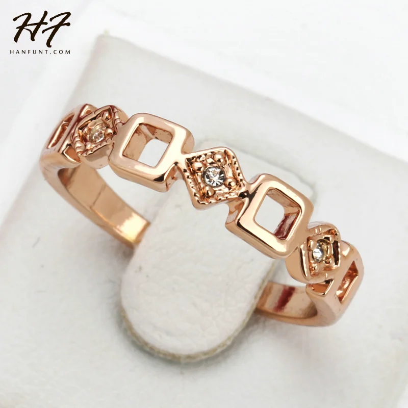 Кольцо с австрийскими кристаллами цвета розового золота|ring rose gold|crystal ringring |