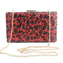 Vintgae Ladies Messenger Bag Sequins Evening Clutch Bag Box Bolsa Feminina Wedding Purse Party Banquet Shoulder Bag For Women xi yuan brand party evening bags wedding handbag pearl beaded clutch messenger purse chain shoulder bag bolsa feminina purse