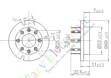 Оптовая и розничная продажа 20 шт. 8 контактная керамическая стандартная основа