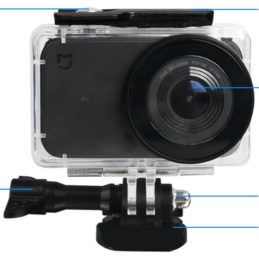 Международная версия Xiao mi jia Экшн-камера 4K Ambarella A12S75 1080P HD видео WiFi Подводная Водонепроницаемая Спортивная камера mi