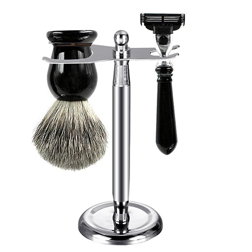 Stainless Steel Brush Stand Shaving Razor Shaver Beard Hair Brush