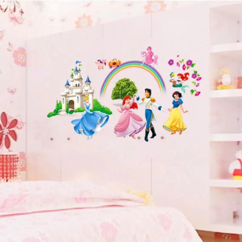 high quality Baby Bedroom Girl Princess Pink Style Wall Stickers