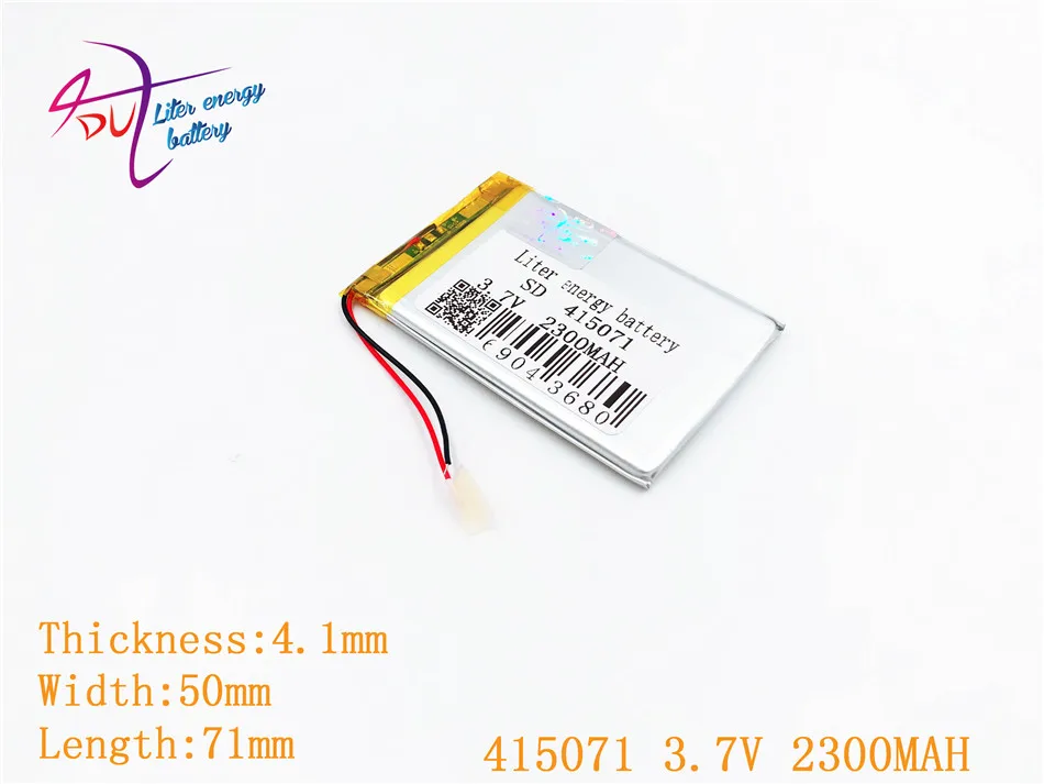 

Size 415071 3.7V 2300MAH 405070 Lithium polymer Battery With Protection Board For GPS Tablet PC Digital Products