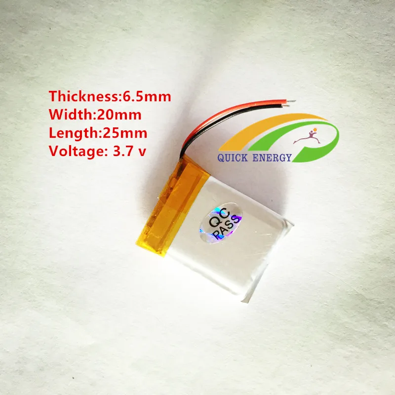 10pcs 652025 185mAh 3.7v ion polymer battery 15C Rechargeable Bluetooth headset and digital products for rc hecopter | Электроника