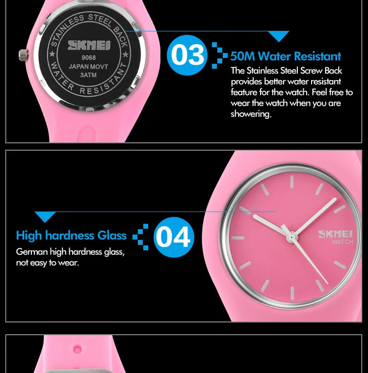 SKMEI модные повседневные кварцевые часы для женщин и мужчин часы Montre Femme Reloj Mujer силиконовый ремешок водонепроницаемые спортивные наручные часы 9068