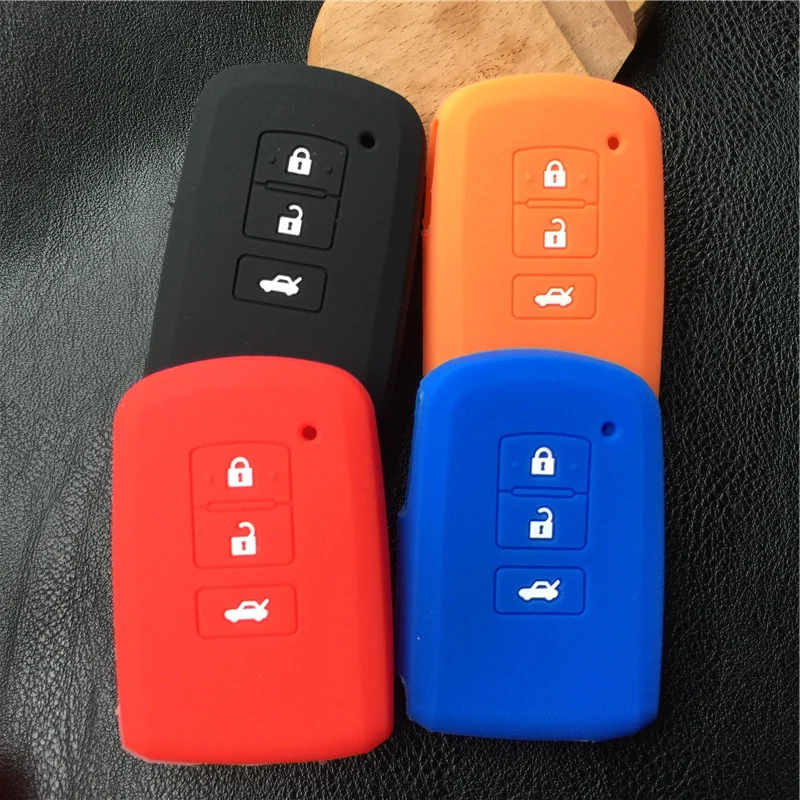 

Silicone rubber car Key Case Cover set shell For Toyota Camry 2012 Avalon rav4 Highlander prius 3 buttons key cover