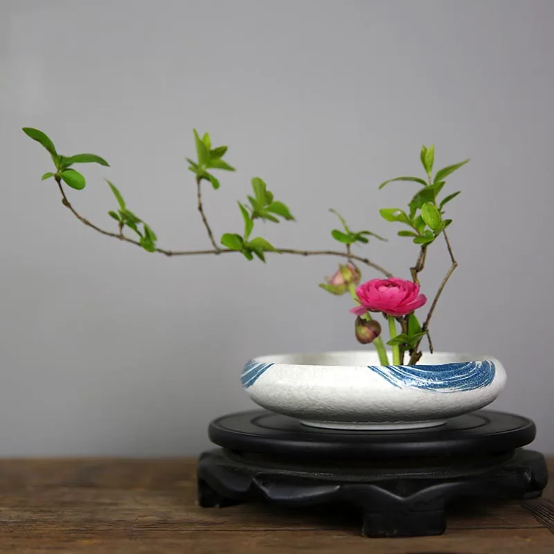 Японский стиль цветочный горшок Zen Ikebana контейнеры керамический Гидропоника