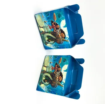 

NEW 6PCS/LOT MOANA CANDY BOXES KIDS BIRTHDAY PARTY FAVORS BABY SHOWER CANDY CASE KIDS FAVOR MOANA GIFT BOXES FACTORY SELLING