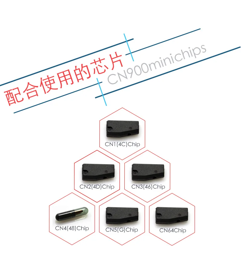 YIQIXIN CN900 мини транспондер ключ программист устройство поддержка семи языков мини CN900 для 4C 46 4D 48 г чипы