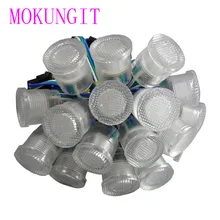 400 шт. WS2811 D20A DC5V 20 мм Диаметр адресно-rgb полный Цвет Смарт Pixel Светодиодный модуль свет IP68 D20A transpanents крышка 10 см