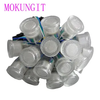 

400pcs WS2811 D20A DC5V 20mm diameter Addressable RGB Full Color Smart Pixel LED Module Light IP68 D20A transpanents cover 10cm