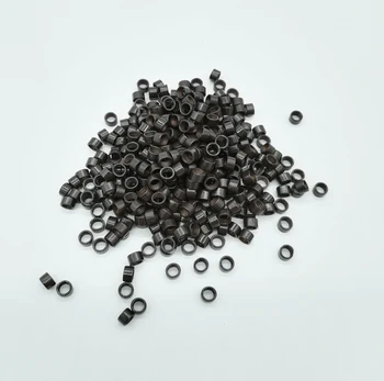 

Freeshipping - 5000pcs 4.5mm Micro Aluminium Rings With Screw / Links Beads / Black D-Brown Brown L-Brown D-Blonde Blonde Auburn