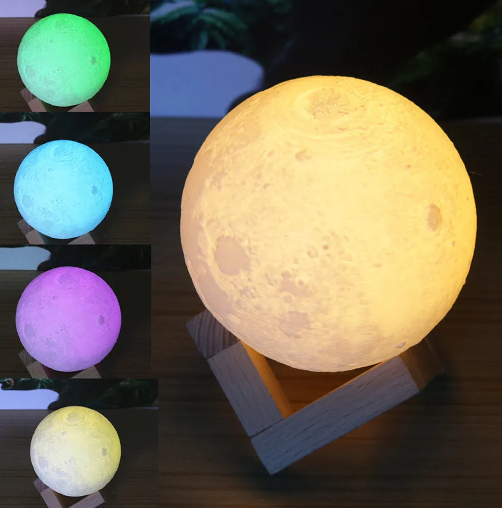 

2018 High Quality 3D USB Hand Shot Lights Moon Night Light Moonlight Table Desk Moon Lamp Gift Drop Shipping