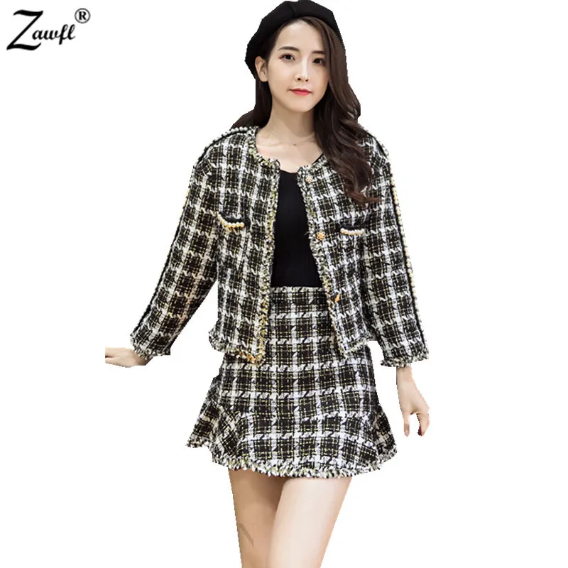 ZAWFL 2021 runway designer high quality elegant formal purebliss tweed