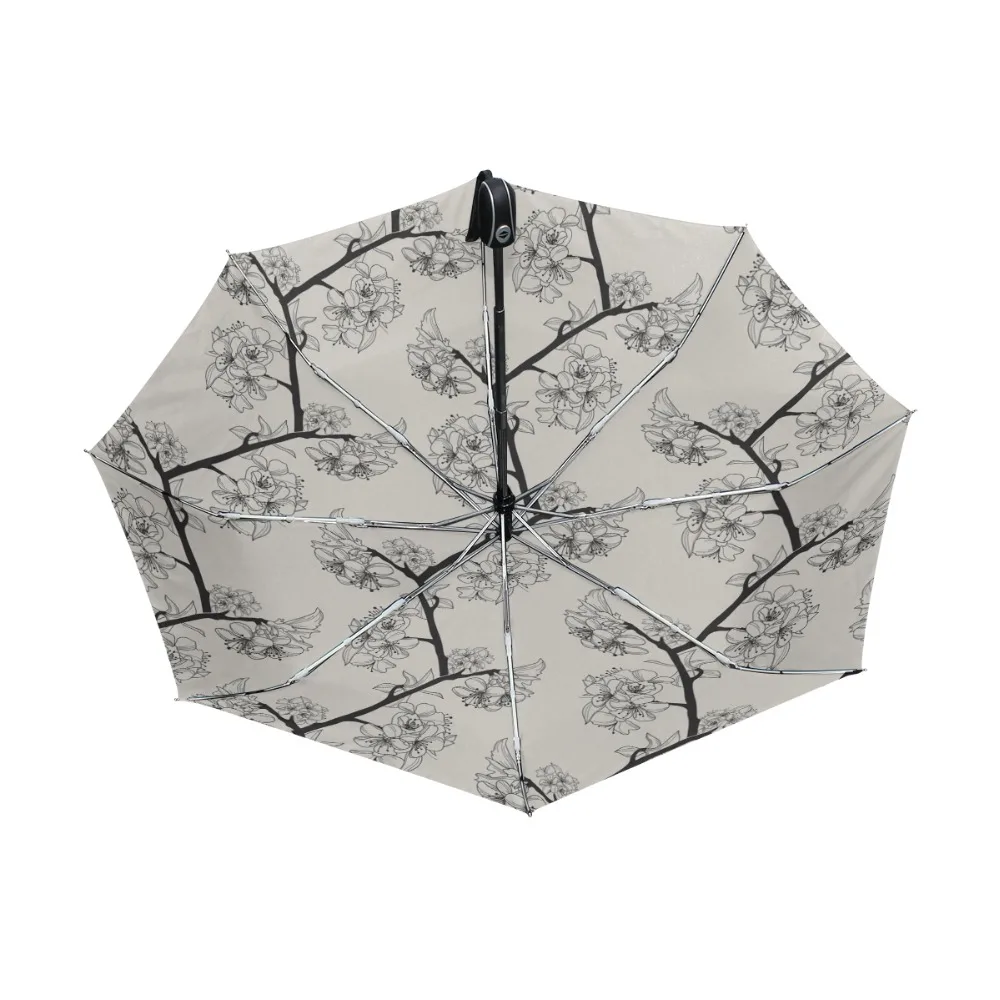 High Quality Elegant Flower Umbrella Clear women's Umbrella Windproof Folding Umbrellas Children