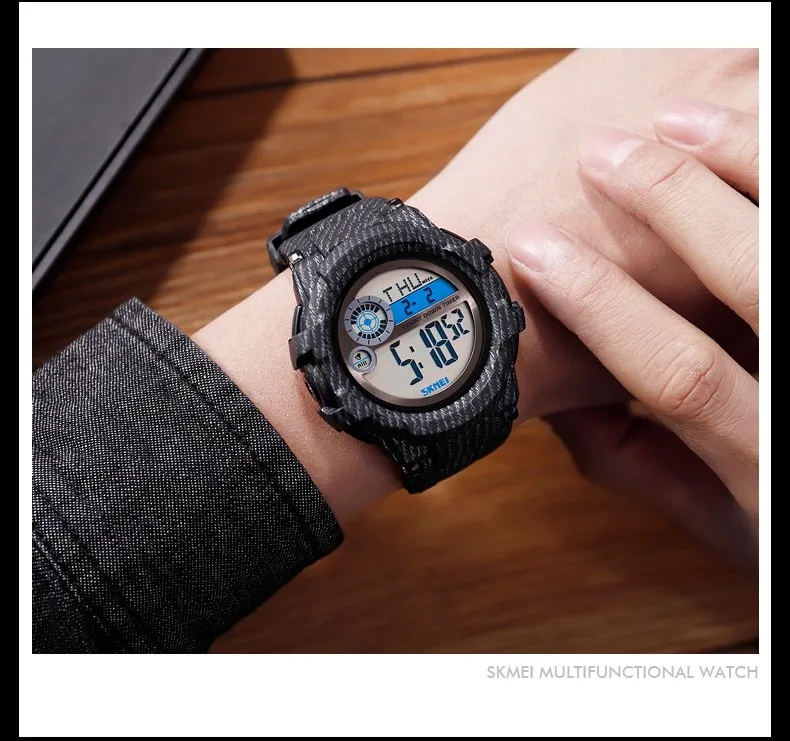 SKMEI Outdoor Sports Men Watch Digital Wristwatches Men Waterproof WeekDisplay Alarm Clock Digital Watches reloj hombre 1387