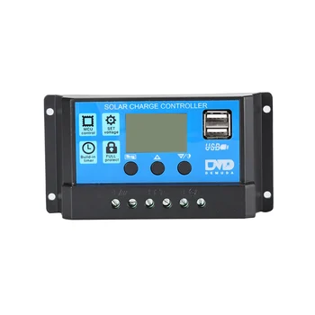 

10/20/30A 12V/24V Solar Charge Controller LCD Solar Regulator Battery Protection Drop Quality AA