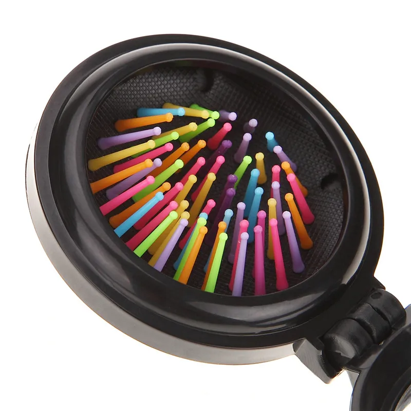 Harga Pelangi dengan S Sikat Rambut Curl Magic Aksesori Perm Gelombang Lurus Kecantikan Sisir dengan Cermin