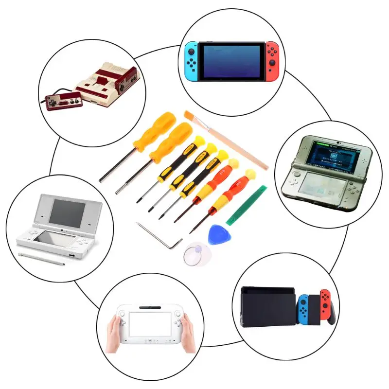 

12 in 1 Professional Repair Tool Kit Screwdriver Multitool Hand Prying Tools for Nintendo Switch NS Xbox360 Game Controller