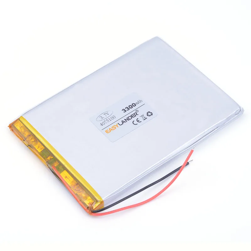 

3.7 V high capacity polymer lithium battery, 4075100 3300 mah sun N70 7 inch tablet battery Tablet Pc DIY