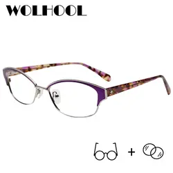 Классический небольшой овальный рецепт очки для женщин Мода ретро прозрачные линзы, очки Винтаж близорукость синий блокатор оптические