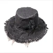 Летняя вымытая джинсовая женская Солнцезащитная шляпа модная кисточка Гибкая шляпа дамы широкие полями Пляжный набор игрушек для детей шляпы женские хлопковые складные новые кепки