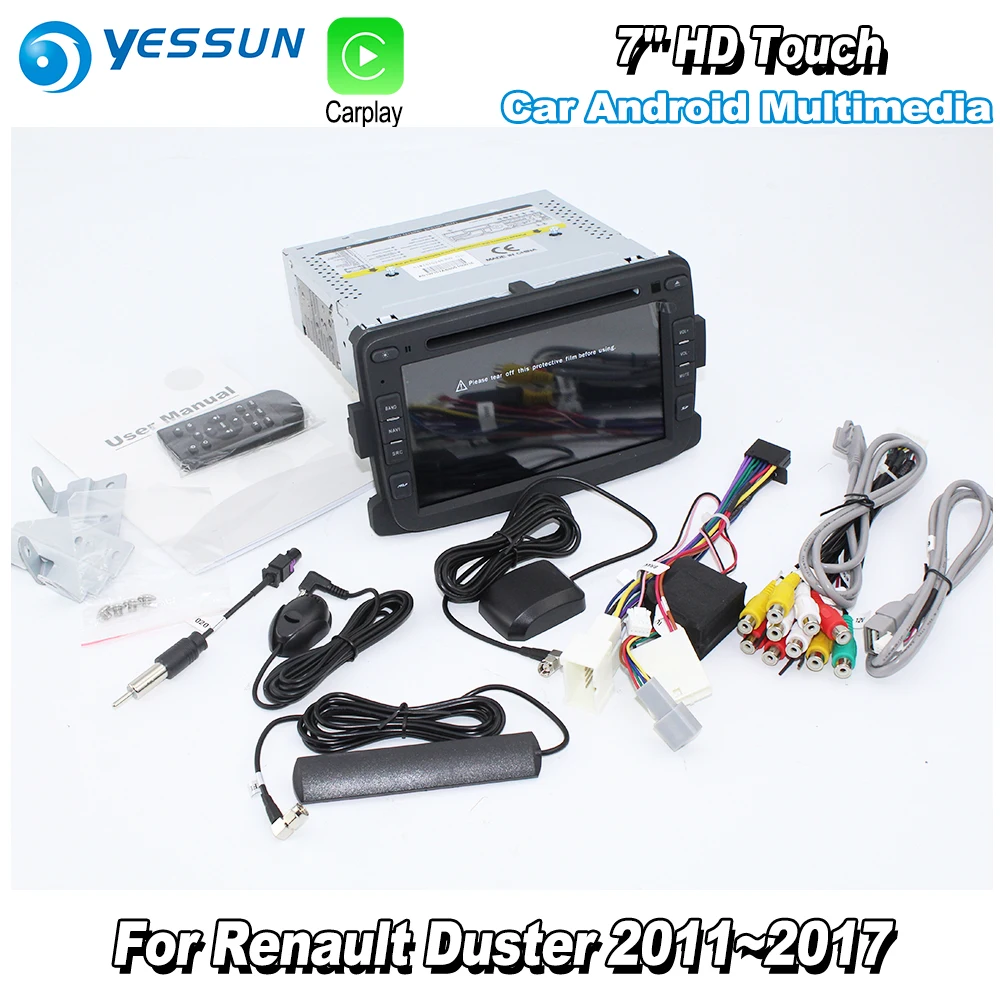 

YESSUN For Renault Duster 2011~2017 Car Android Carplay GPS Navi maps Navigation DVD CD Player Radio Stereo Bluetooth Multimedia