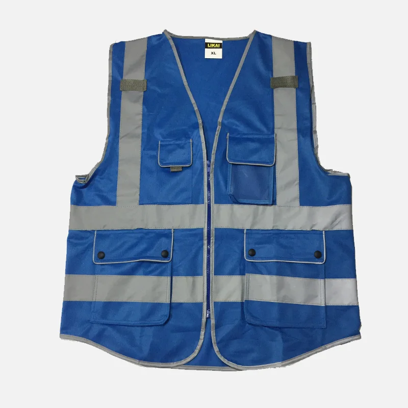 Reflective Vest Safety Vest High Visibility Vest High Visibility Workwear Safety Vest Printing Workwear Safety Gilet Security Waistcoats with Reflector Stripes