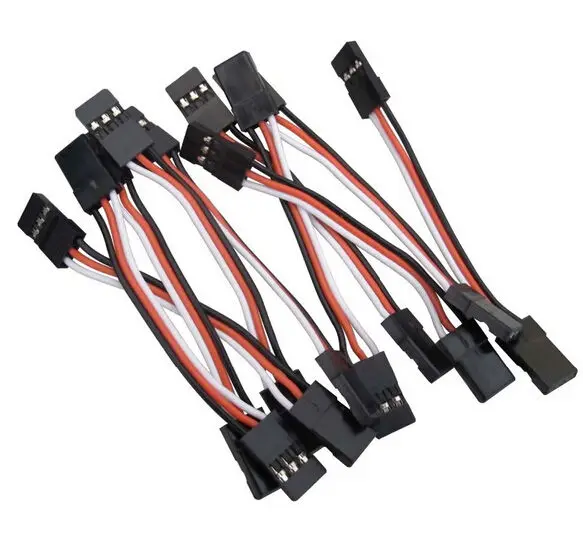 10x 10cm Male To Male Jr Futaba Servo Extension Lead Wire Cable Cc3d Kk