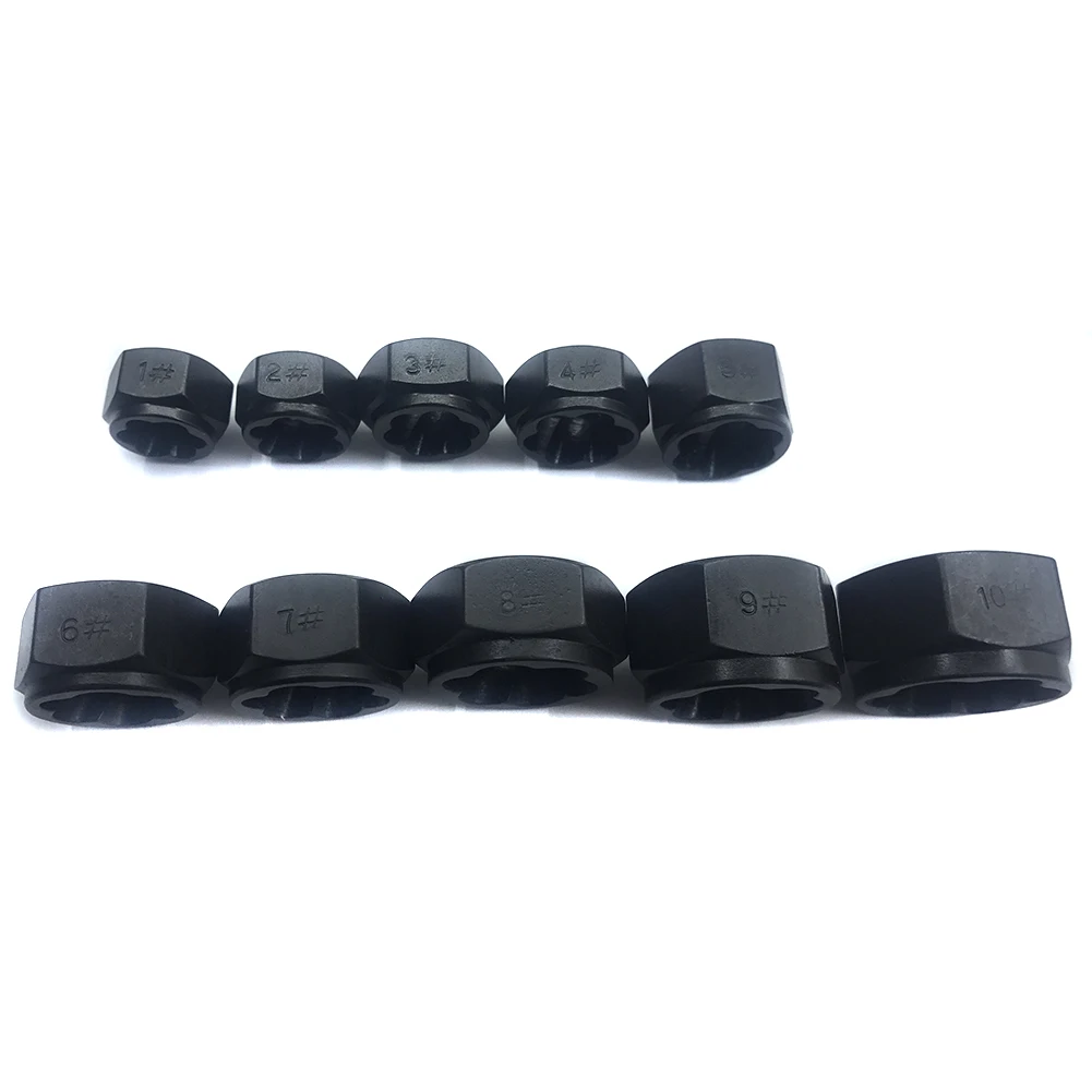 

10Pcs Damaged Nut Bolt Remover Stud Extractor Set Bolt Removal Kit AI88