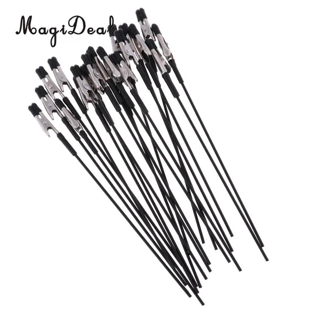 20x Alligator Clip Metal Color Painting Stick w/ Holder Base Stand for Gundam Modelers Hand Tool