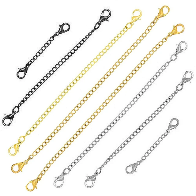 Chain Extender for Bracelet Necklace Gold Silver Rose Gold Stainless Steel Extender  Chain Jewelry DIY Clasps Connector Accessory - AliExpress