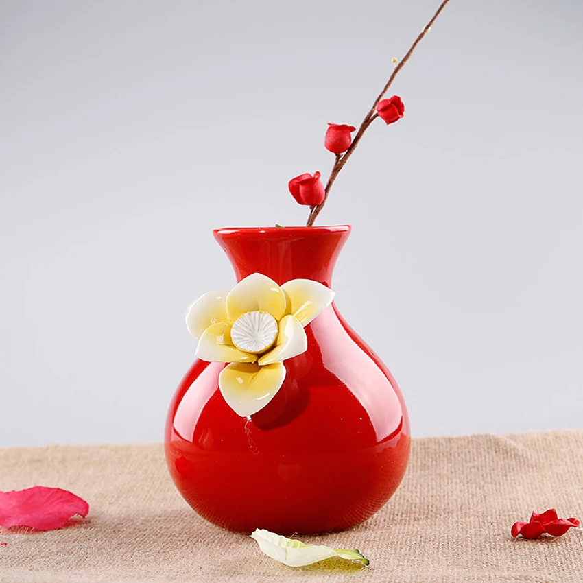 

Europe ceramic vases Modern minimalist Mini desktop vase flower vase Creative wedding Home decoration accessories 4 color