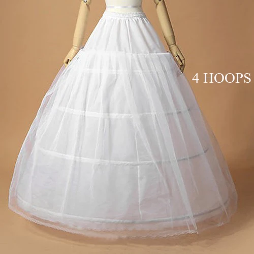 jupon белые 4 нижние юбки с фижмами для свадебного платья бальное платье плюс размер подъюбник невесты 4 круги один слой Тюль Нижняя юбка