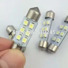 1000x Большая распродажа Автомобильный светодиодный фестон света c5w 6 SMD led 6smd 3528 31 мм 36 мм/39 мм/41 мм авто светодиодные лампы