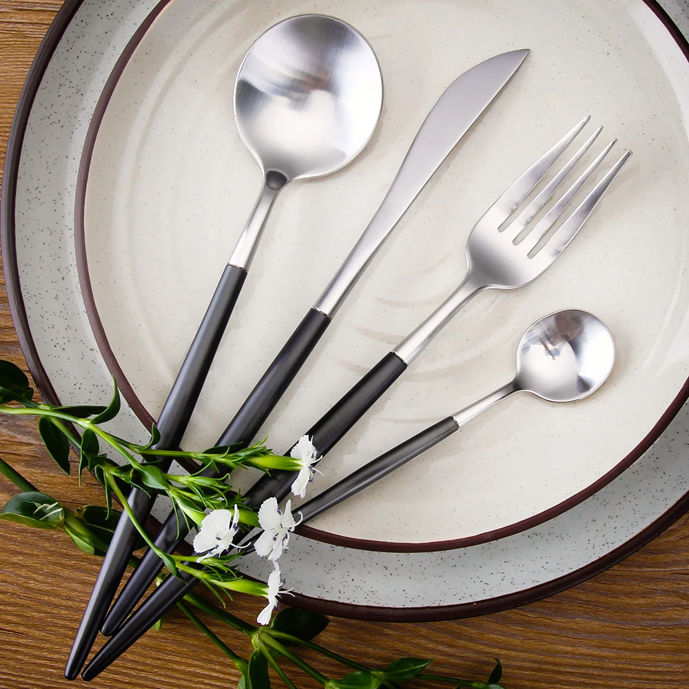 Stainless Steel Dessert Cutlery Set Dinnerware Set Fork Scoops