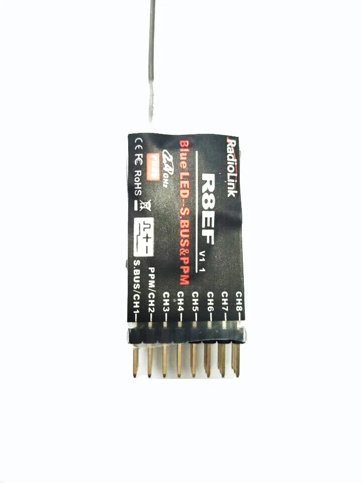 F19691 Radiolink R8EF 2.4G 8CH FHSS 8 Channels Receiver for T8FB Support S-BUS PPM PWM Signal Quadcopter Multicopter Airplane radiolink r6ds 2 4g 6ch ppm pwm sbus output receiver