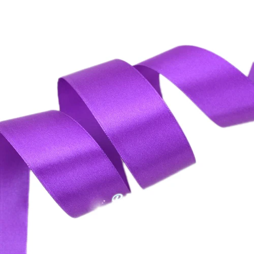 25 ярдов/рулон) 40 мм односторонняя атласная лента ткань тонкая лента для украшения подарков рождественские ленты - Цвет: Фиолетовый